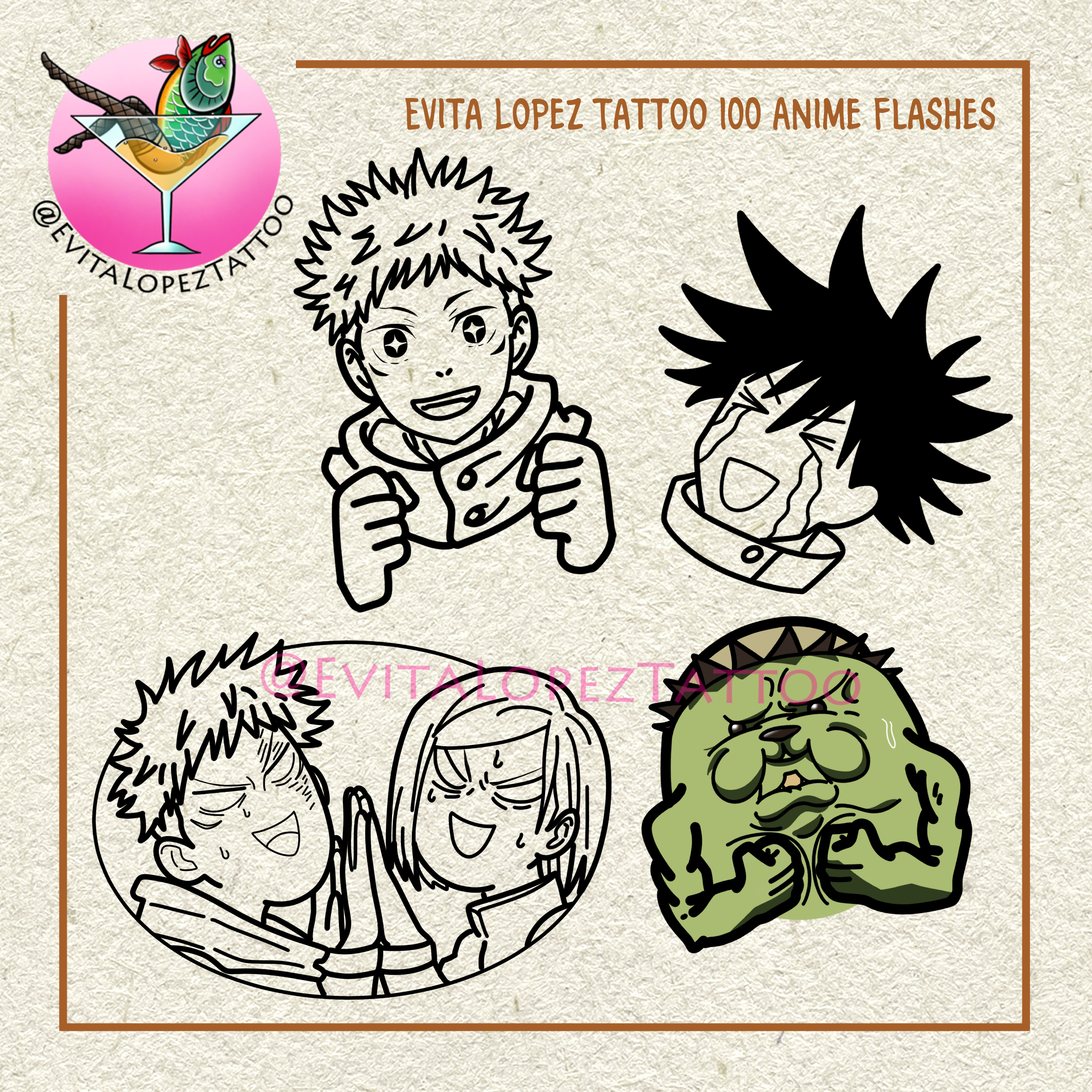 Create anime linework for small designs and tattoos by Sosoill  Fiverr